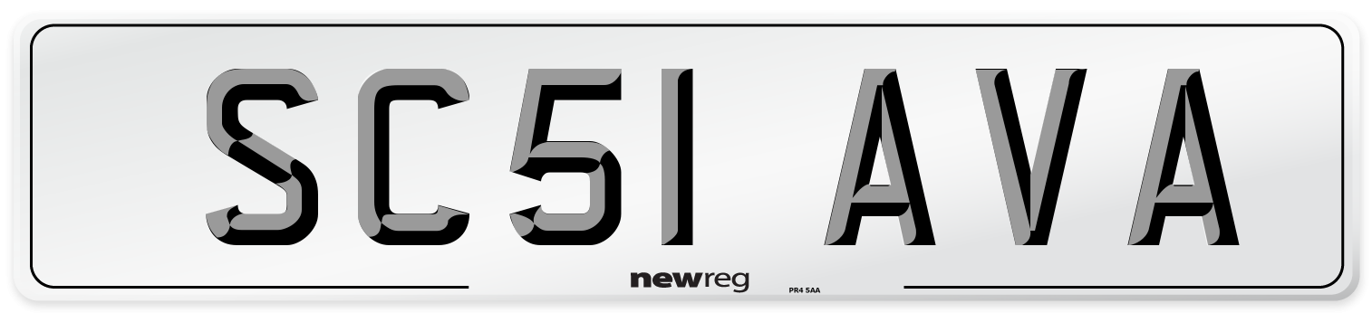 SC51 AVA Number Plate from New Reg
